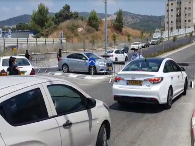 The night closure on Purim took effect at 2030 until 0500 - will last up to Sunday