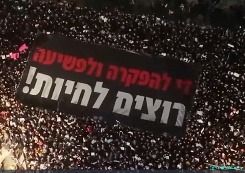 Tens of Thousands Rallied in Tel Aviv Against Crime and Violence in Arab Society